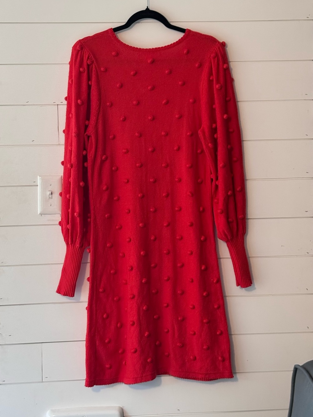 Lilly Pulitzer Red Kippa Pom-Pom Knit Sweater Dress - Picture 10 of 12